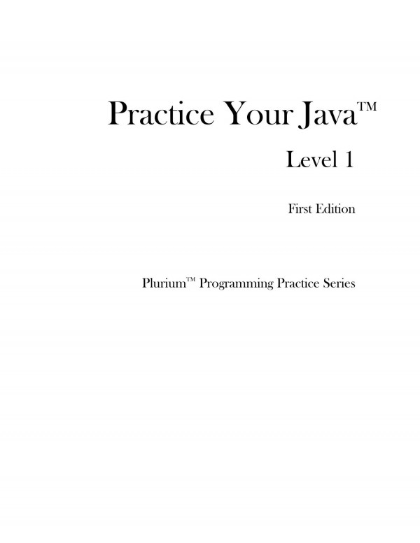 Practice Your Java Ayo Agboola