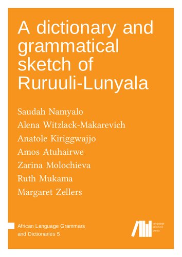 A Dictionary And Grammatical Sketch Of Ruruulilunyala Saudah Namyalo