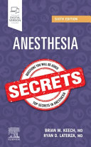 Secrets Series Anesthesia Secrets 6th Edition 6th Brian M Keech