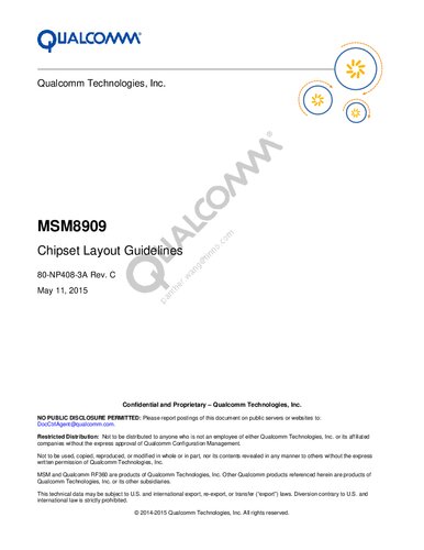 Msm8909 Chipset Layout Guidelines 80np4083a Rev C Qualcomm Technologies Inc