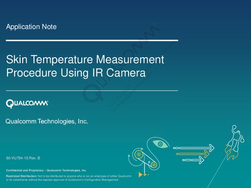 Skin Temperature Measurement Procedure Using Ir Camera 80vu79415 Rev B Qualcomm Technologies Inc