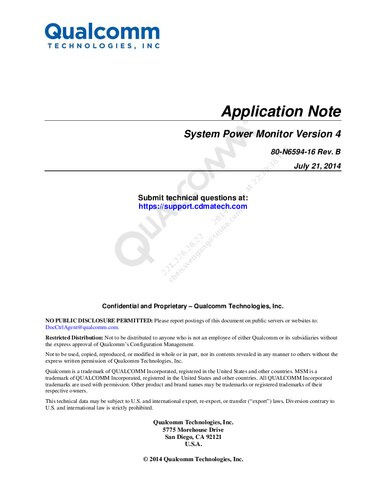 System Power Monitor Version 4 80n659416 Rev B Qualcomm Technologies Inc
