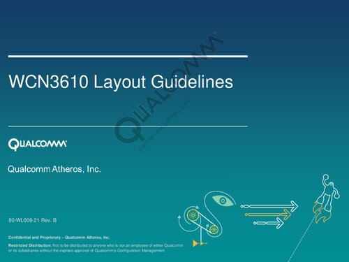 Wcn3610 Layout Guidelines 80wl00821 Rev B Qualcomm Technologies Inc
