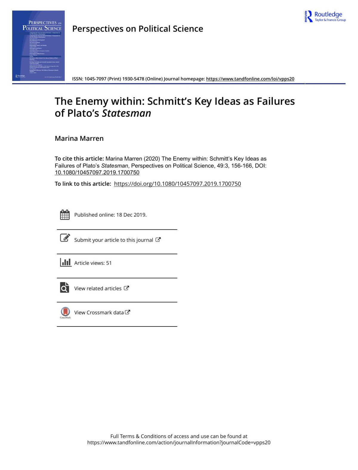 The Enemy Within Schmitts Key Ideas As Failures Of Platos Statesman Marren Marina