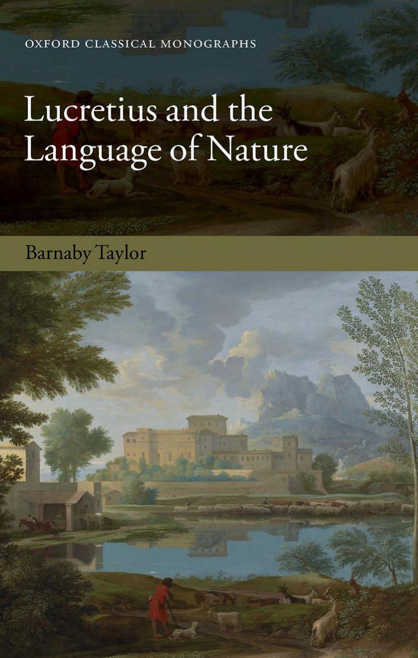 Lucretius And The Language Of Nature Barnaby Taylor