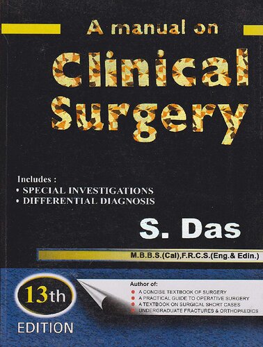 A Manual On Clinical Surgery 13th Edition S Das