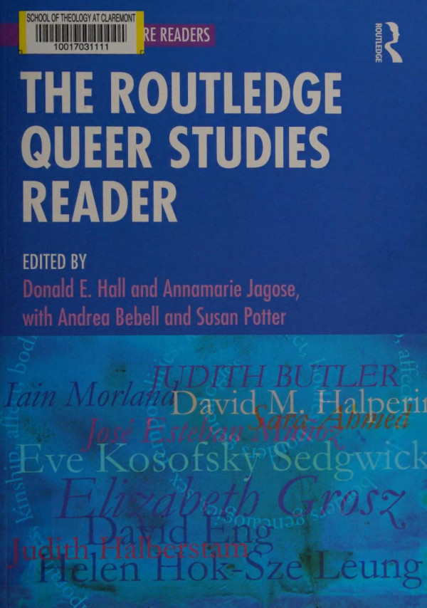 The Routledge Queer Studies Reader 1st Edition Donald E Hall