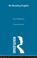 Rereading English 1st Edition Peter Widdowson