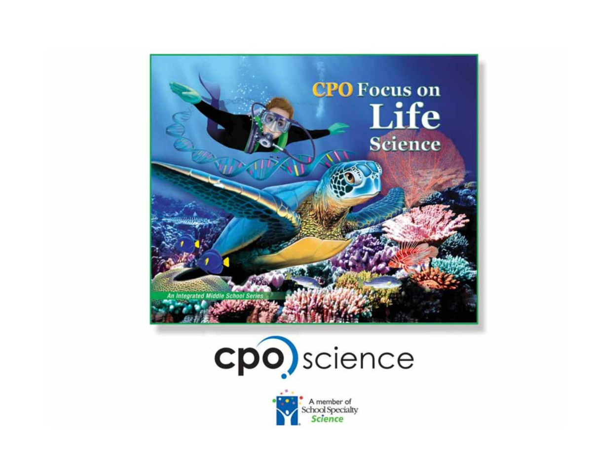 Cpo Focus On Life Science An Integrated Middle School Series Scott Eddleman