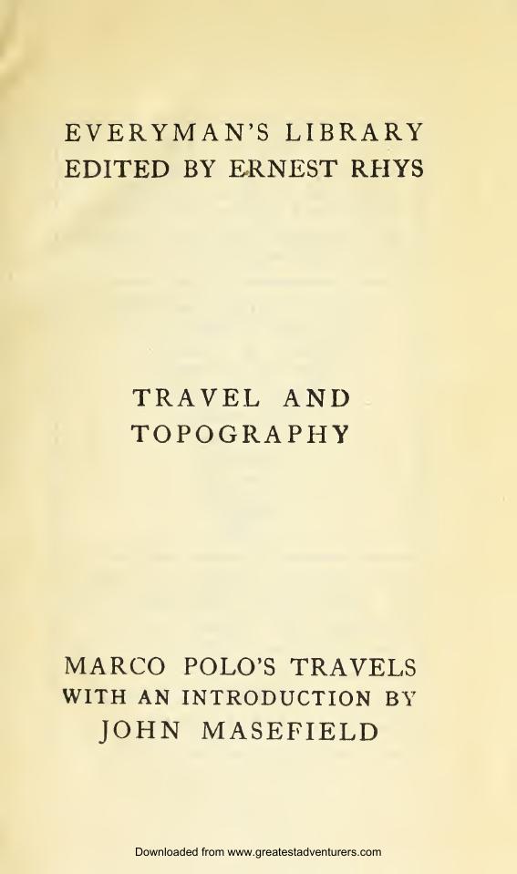The Travels Of Marco Polo The Venetian Polo Marco 12541323
