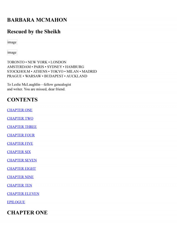 Rescued By The Sheikh Barbara Mcmahon