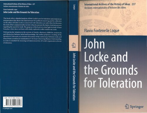 John Locke And The Grounds For Toleration 1st Edition Flavio Fontenelle Loque