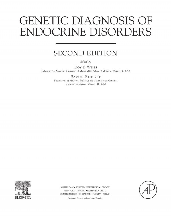 Genetic Diagnosis Of Endocrine Disorders 2e Nov 6 2015 Roy E Weiss