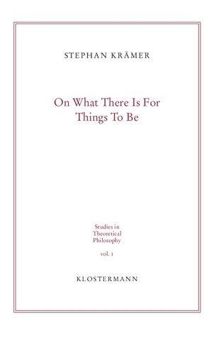 On What There Is For Things To Be Ontological Commitment And Secondorder Quantification Stephan Krmer