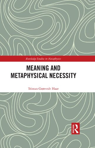 Meaning And Metaphysical Necessity 1st Edition Tristan Grtvedt Haze
