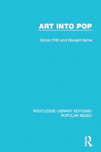 Art Into Pop 1st Edition Simon Frith Howard Horne