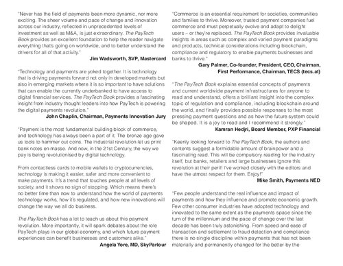 The Paytech Book The Payment Technology Handbook For Investors Entrepreneurs And Fintech Visionaries 1st Edition Susanne Chishti Editor