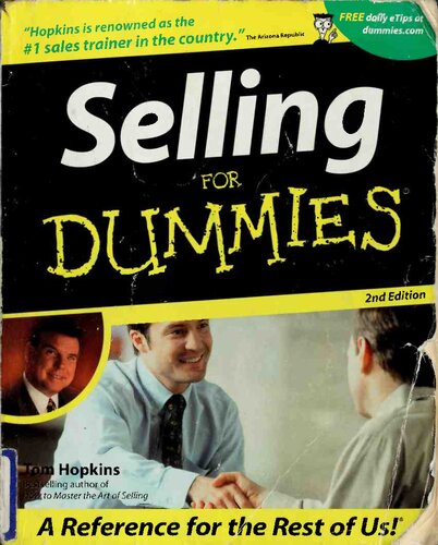 Selling For Dummies 4th Edition Tom Hopkins