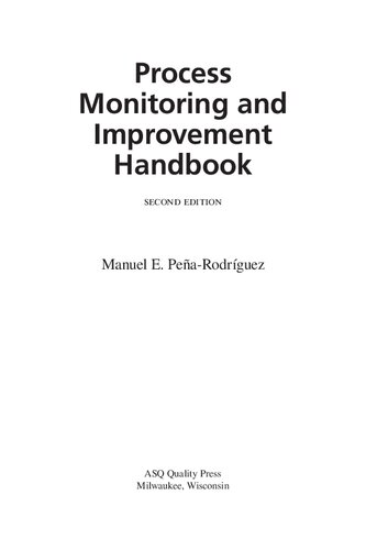 Process Monitoring And Improvement Handbook Manuel E Penarodriguez
