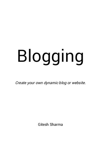 Blogging Gitesh Sharma