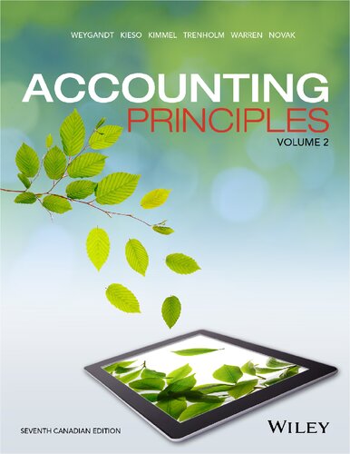 Accounting Principles 7th Canadian Edition Volume 2 7thcanadian Jerry J Weygandt