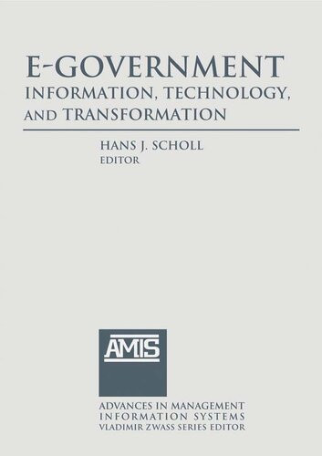 Egovernment Information Technology And Transformation Hans J Schnoll