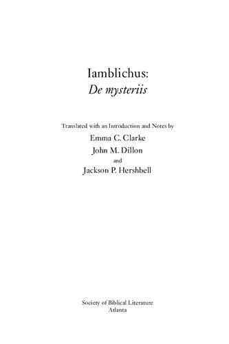 De Mysteriis Iamblichus
