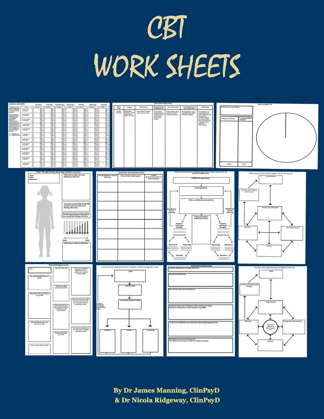 Cbt Worksheets Cbt Worksheets For Cbt Therapists In Training Formulation Worksheets Padesky Hot Cross Bun Worksheets Thought Records Thought Worksheets And Cbt Handouts All In One Book Dr James Manning