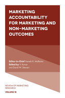 Marketing Accountability For Marketing And Nonmarketing Outcomes 1st Edition V Kumar