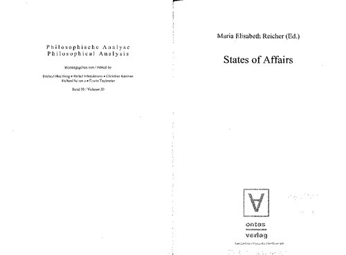 States Of Affairs Maria E Reicher Ed