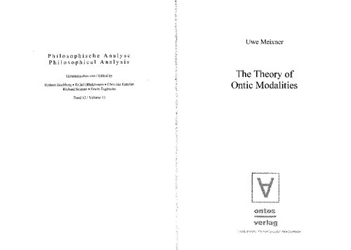 The Theory Of Ontic Modalities Uwe Meixner