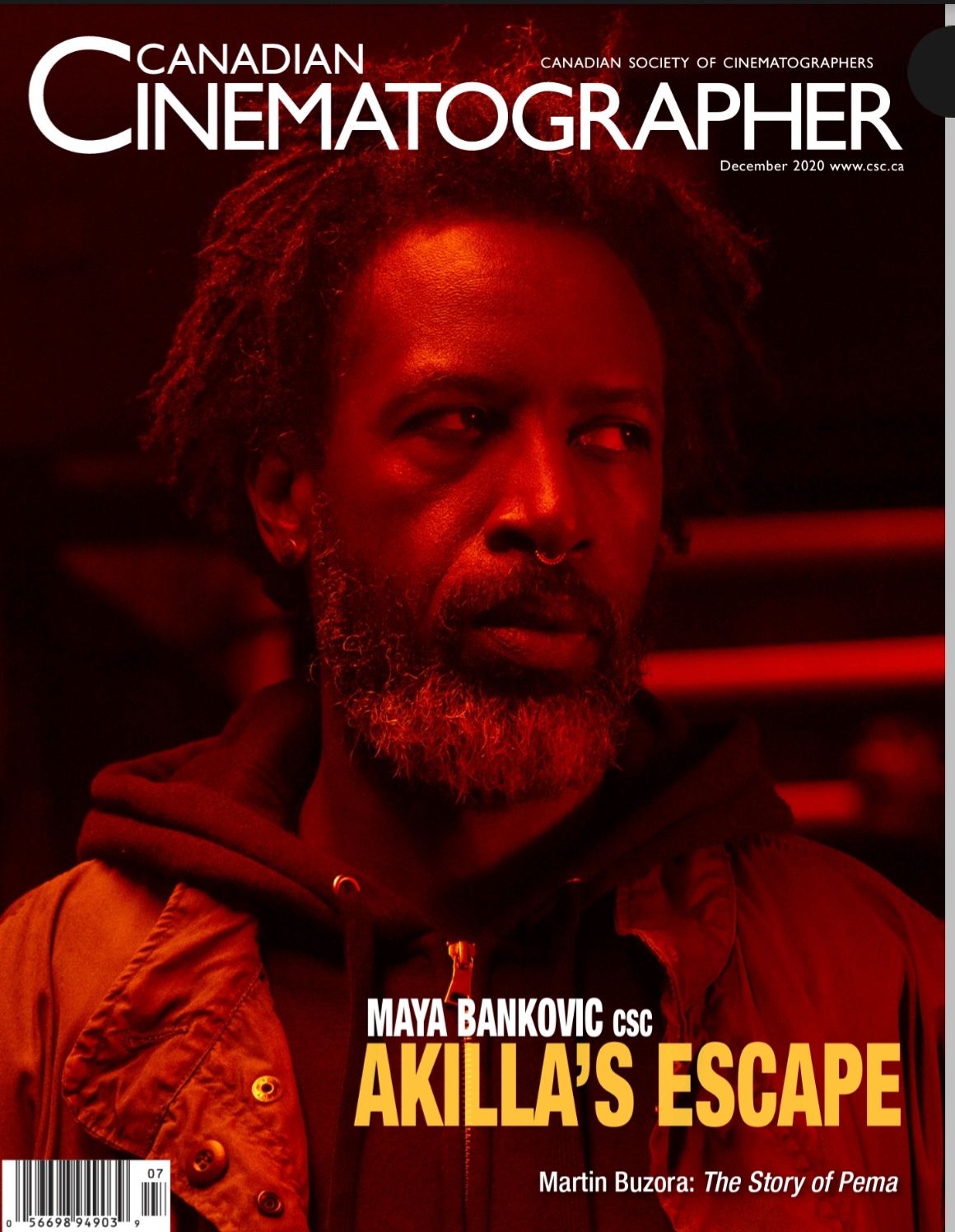 Canadian Cinematographer Magazine December 2020 Volume 12 Number 7 7th Edition Various