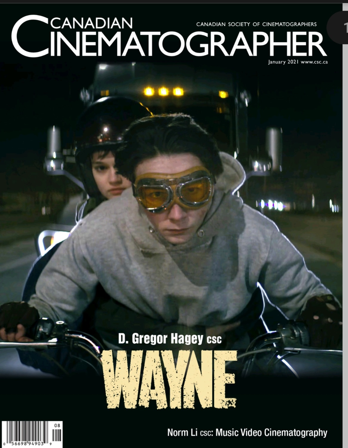 Canadian Cinematographer Magazine January 2021 Volume 12 Number 8 8th Edition Various