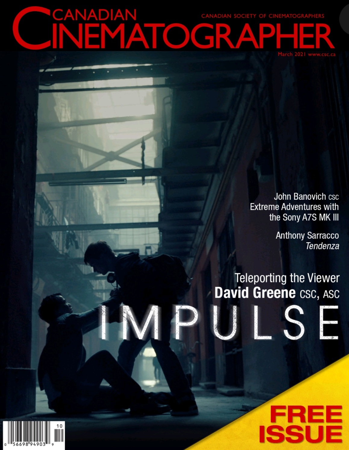 Canadian Cinematographer Magazine March 2021 Volume 12 Number 10 10th Edition Various