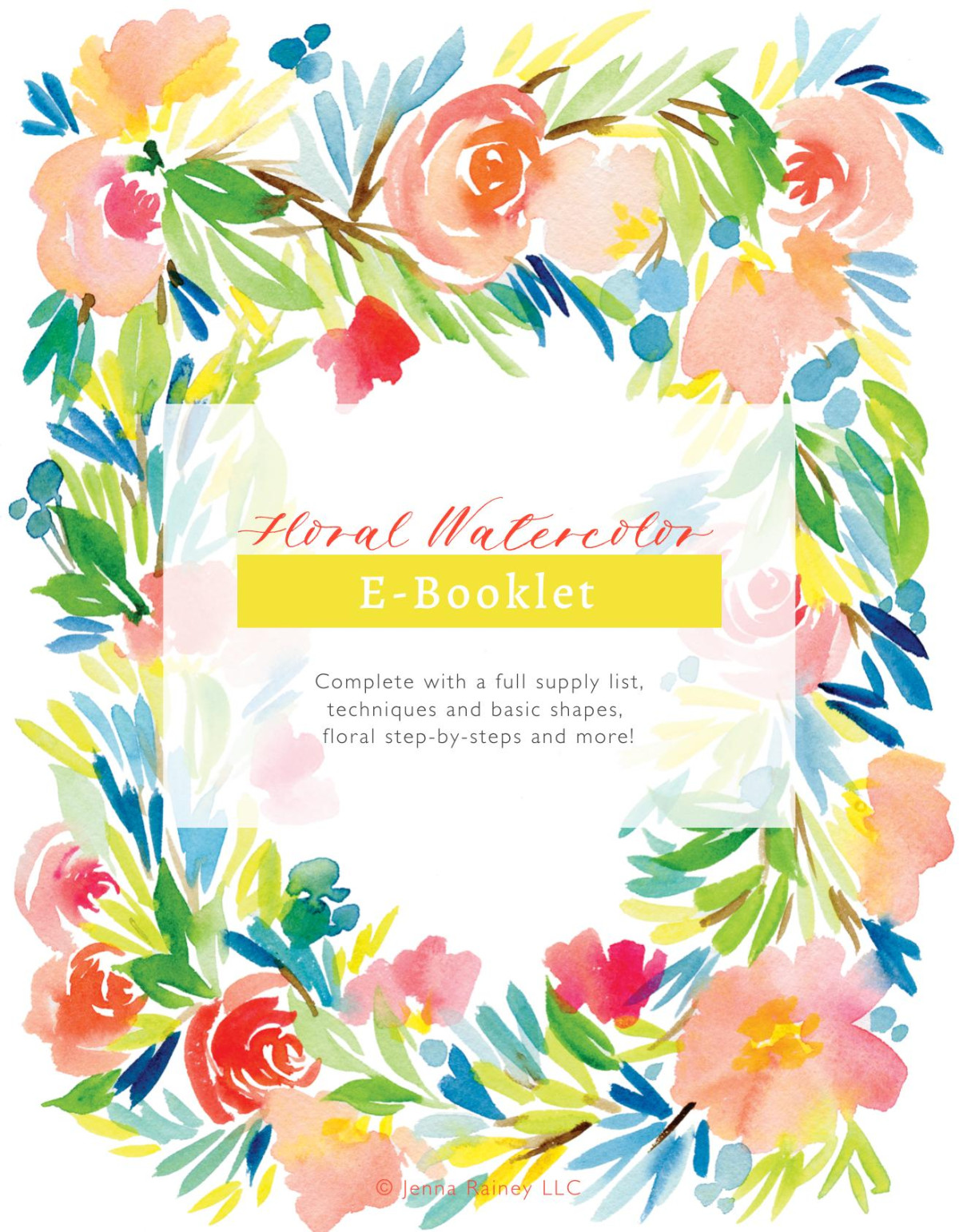 Jr Floral Watercolor Ebooklet Jenna Rainey