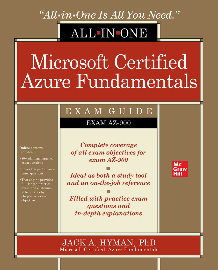 Microsoft Certified Azure Fundamentals Allinone Exam Guide Exam Az900 Jack A Hyman