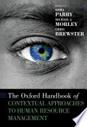 The Oxford Handbook Of Contextual Approaches To Human Resource Management Emma Parry