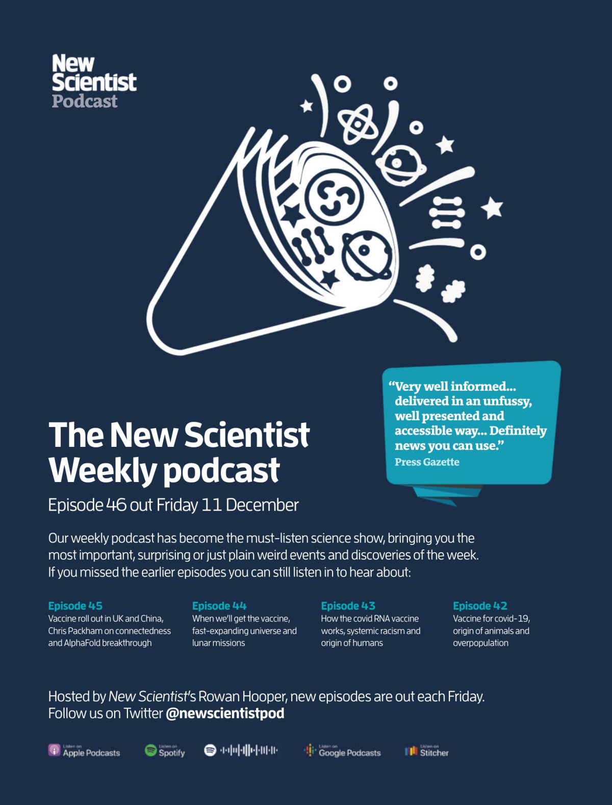 New Scientist Vol Cclii 3312 12th December 2020 Emily Wilson Editor In Chief