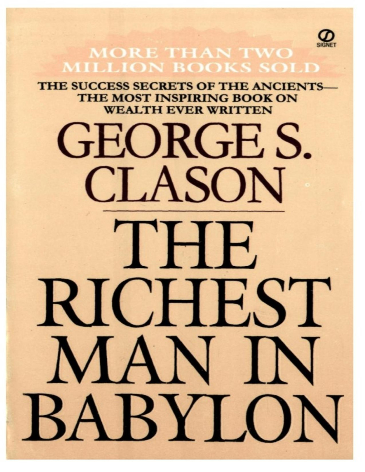The Richest Man In Babylon George S Clason