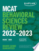 Mcat Behavioral Sciences Review 20222023 Kaplan Test Prep
