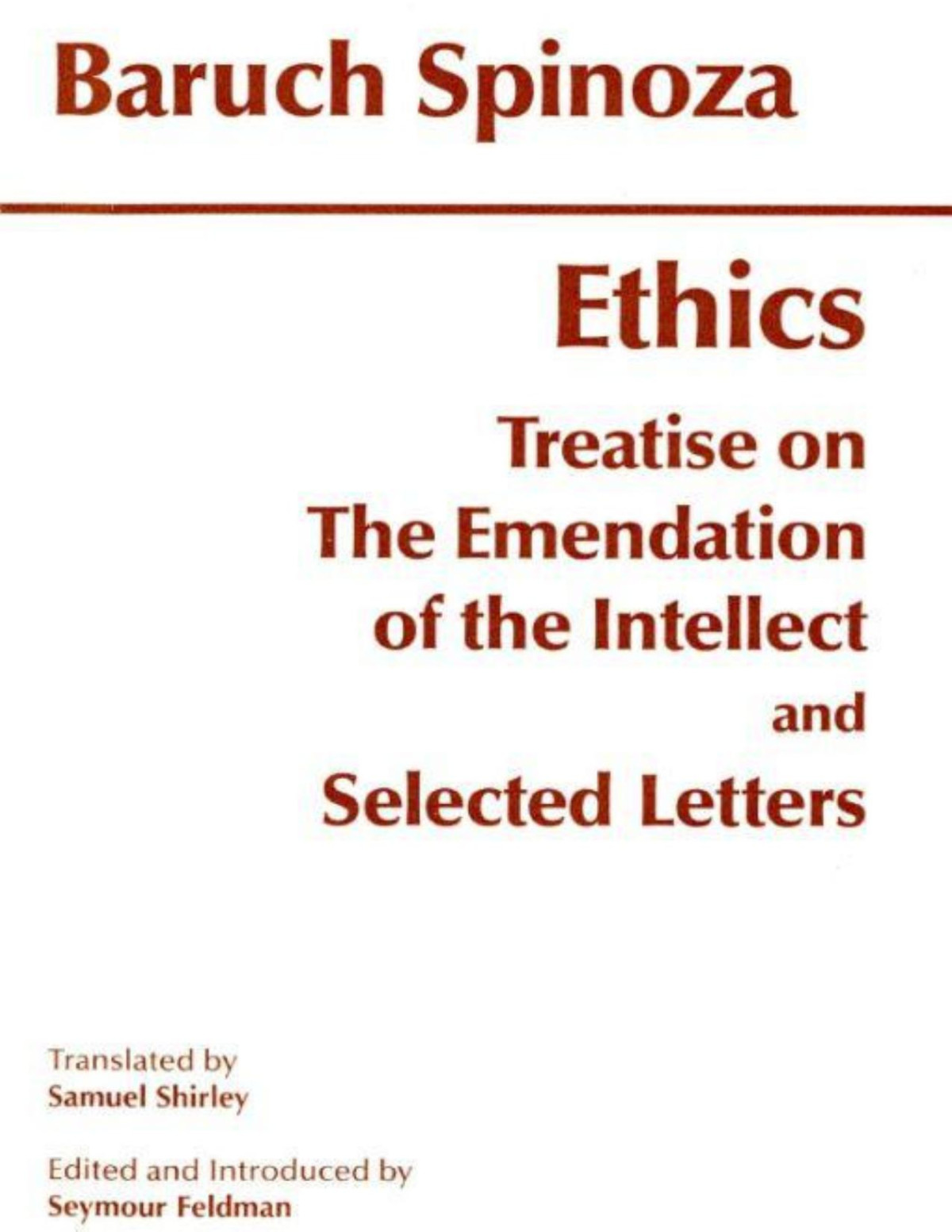 Ethics Translated Annotated Baruch Spinoza