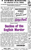 Decline Of The English Murder And Other Essays George Orwell