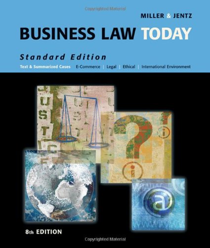 Business Law Today Standard Edition 008th Edition Roger Leroyroger Leroy Miller Miller