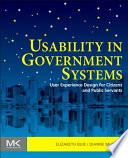 Usability In Government Systems Elizabeth Buie Dianne Murray