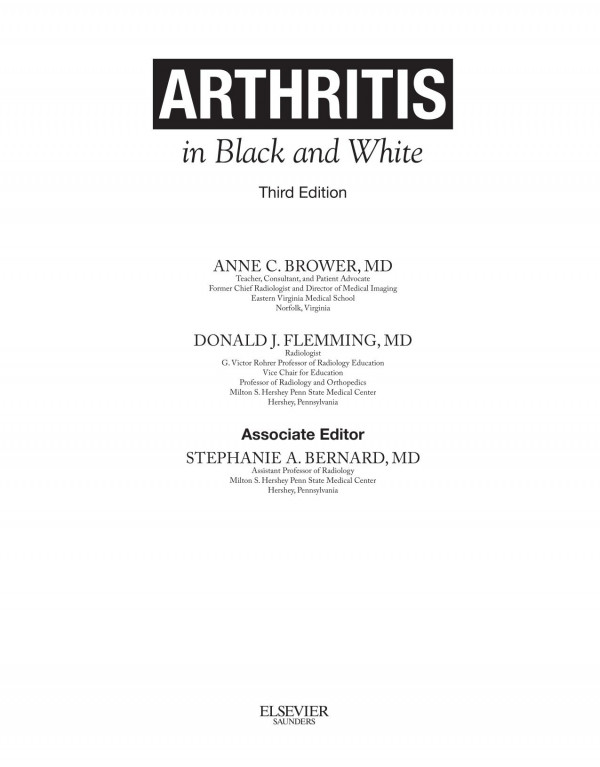 Arthritis In Black And White 3 Revised Edition Anne C Brower