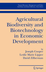 Agricultural Biodiversity And Biotechnology In Economic Development 1st Edition Joseph C Cooper
