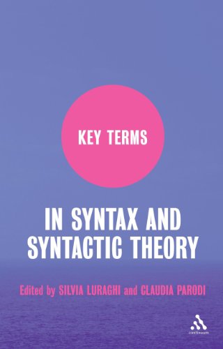 Key Terms In Syntax And Syntactic Theory Silvia Luraghi Claudia Parodi