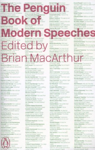 Penguin Book Of Modern Speeches Brian Macarthur