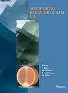 Mechanical Behaviour Of Salt Proceedings Of The 7th Conference On The Mechanical Behavior Of Salt Paris France 1619 April 2012 P Berest Et Al