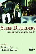 Sleep Disorders Their Impact On Public Health S R Pandiperumal Damien Leger